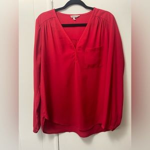 Pleione blouse, size L, red, snag and slight pilling